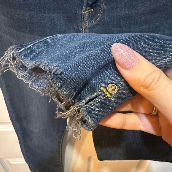 FRAME Le Skinny de Jeanne Fayette Mid-Rise Stretch Jeans Women’s Size 26 Raw Hem - Picture 7 of 10